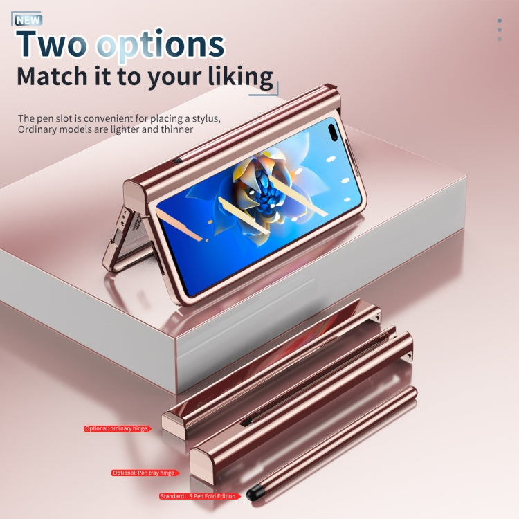 Full Body Electroplating Hinge Phone Case with Stylus, For Huawei Mate X2 with Film, For Honor Magic V with Film, For Samsung Galaxy Z Fold2 5G with Film, For Xiaomi Mi Mix Fold with Film, For Samsung Galaxy Z Fold2 5G