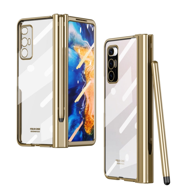Full Body Electroplating Hinge Phone Case with Stylus, For Huawei Mate X2 with Film, For Honor Magic V with Film, For Samsung Galaxy Z Fold2 5G with Film, For Xiaomi Mi Mix Fold with Film, For Samsung Galaxy Z Fold2 5G