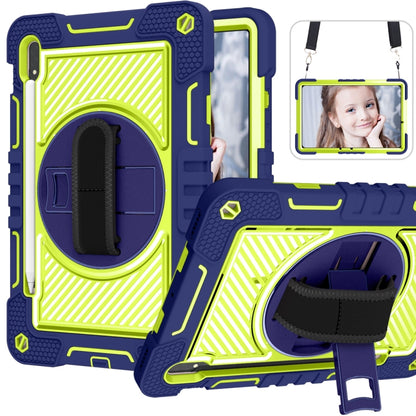 360 Degree Rotation Contrast Color Silicone+PC Tablet Case, For Samsung Galaxy Tab S7 / S8