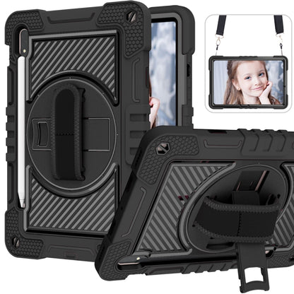 360 Degree Rotation Contrast Color Silicone+PC Tablet Case, For Samsung Galaxy Tab S7 / S8