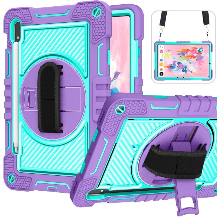 360 Degree Rotation Contrast Color Silicone+PC Tablet Case, For Samsung Galaxy Tab S7 / S8