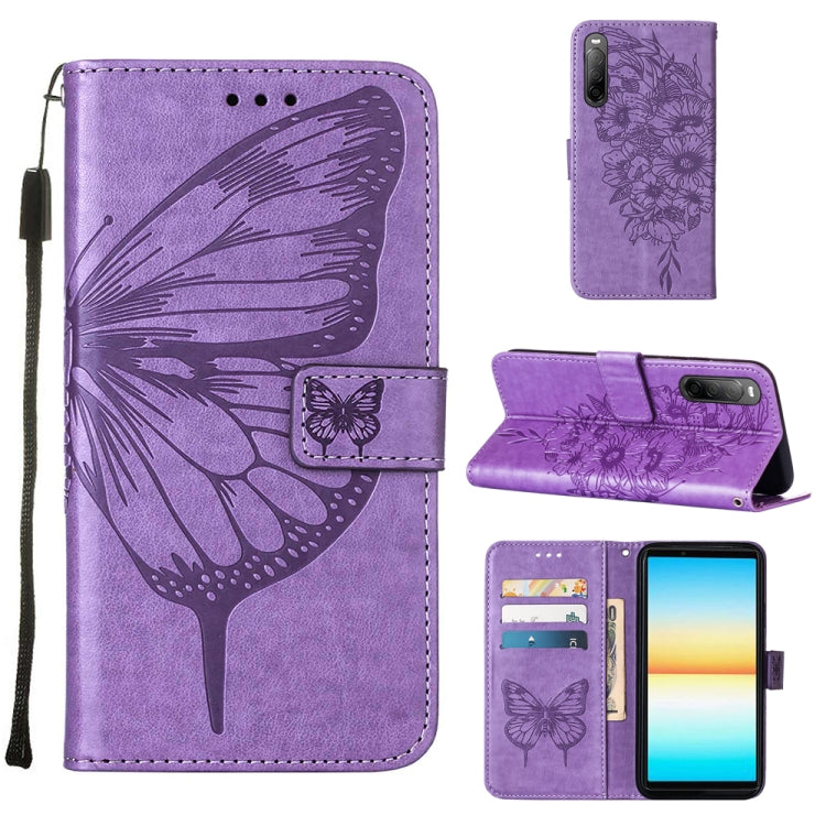 Embossed Butterfly Leather Phone Case, For OPPO Reno7 4G/F21 Pro, For Sony Xperia 1 IV, For Sony Xperia 10 IV, For Sony Xperia ACE III, For Xiaomi Redmi 10A, For Samsung Galaxy M33 5G