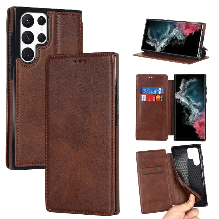 Knight Magnetic Suction Leather Phone Case, For Samsung Galaxy S22 5G, For Samsung Galaxy S22+ 5G, For Samsung Galaxy S22 Ultra 5G, For Samsung Galaxy S21 5G, For Samsung Galaxy S21+ 5G, For Samsung Galaxy S21 Ultra 5G, For Samsung Galaxy S20          ...