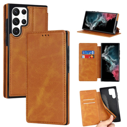 Knight Magnetic Suction Leather Phone Case, For Samsung Galaxy S22 5G, For Samsung Galaxy S22+ 5G, For Samsung Galaxy S22 Ultra 5G, For Samsung Galaxy S21 5G, For Samsung Galaxy S21+ 5G, For Samsung Galaxy S21 Ultra 5G, For Samsung Galaxy S20          ...