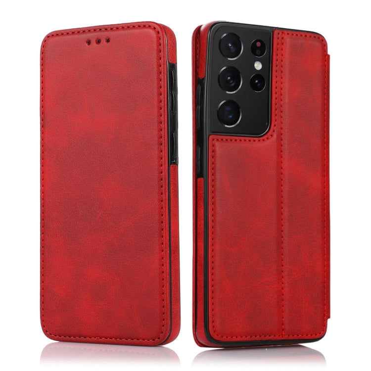 Knight Magnetic Suction Leather Phone Case, For Samsung Galaxy S22 5G, For Samsung Galaxy S22+ 5G, For Samsung Galaxy S22 Ultra 5G, For Samsung Galaxy S21 5G, For Samsung Galaxy S21+ 5G, For Samsung Galaxy S21 Ultra 5G, For Samsung Galaxy S20          ...