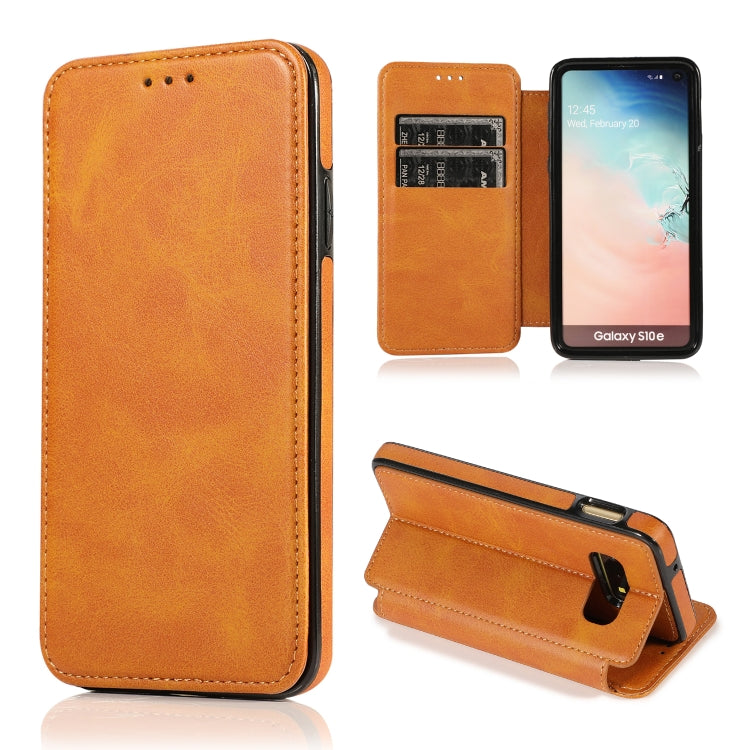 Knight Magnetic Suction Leather Phone Case, For Samsung Galaxy S20 Ultra, For Samsung Galaxy S10, For Samsung Galaxy S10+, For Samsung Galaxy S10e, For Samsung Galaxy Note10, For Samsung Galaxy Note10+