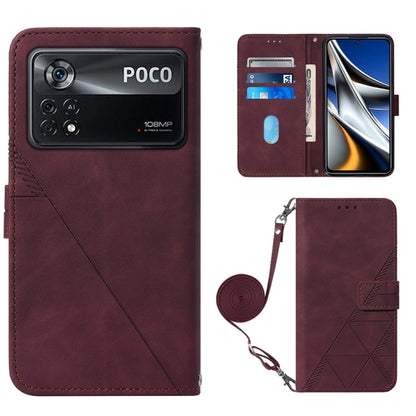 Crossbody 3D Embossed Flip Leather Phone Case, For OPPO Reno7 4G/F21 Pro, For Xiaomi Poco M4 Pro 4G, For Xiaomi Poco X4 Pro 5G, For Sony Xperia 1 IV, For Sony Xperia 10 IV, For Sony Xperia ACE III, For Xiaomi Redmi 10A, For Samsung Galaxy M33 5G Global