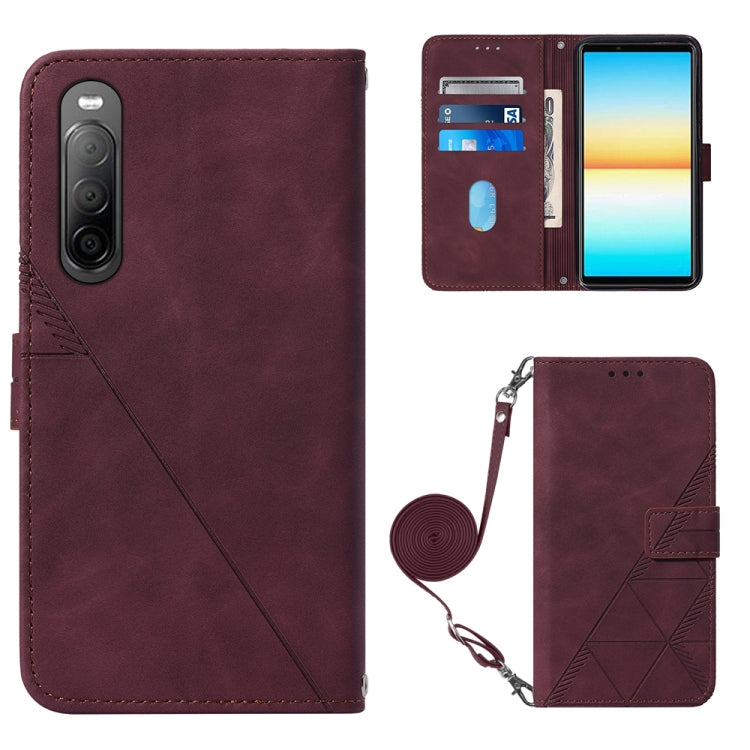 Crossbody 3D Embossed Flip Leather Phone Case, For OPPO Reno7 4G/F21 Pro, For Xiaomi Poco M4 Pro 4G, For Xiaomi Poco X4 Pro 5G, For Sony Xperia 1 IV, For Sony Xperia 10 IV, For Sony Xperia ACE III, For Xiaomi Redmi 10A, For Samsung Galaxy M33 5G Global