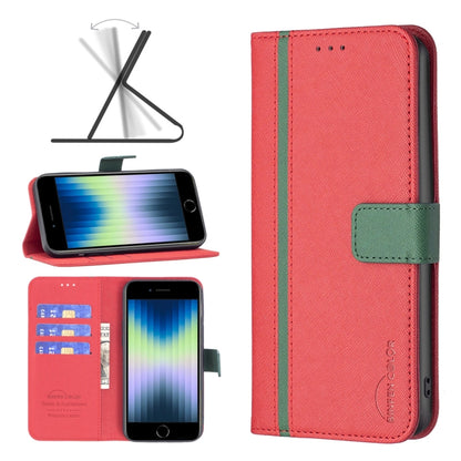 BF13 Color Matching Cross Texture Leather Phone Case, For iPhone SE 2022 / 2020 / 8 / 7, For iPhone 8 Plus / 7 Plus