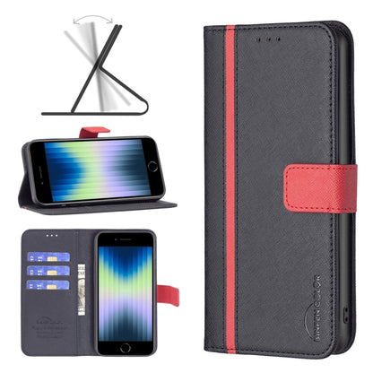BF13 Color Matching Cross Texture Leather Phone Case, For iPhone SE 2022 / 2020 / 8 / 7, For iPhone 8 Plus / 7 Plus