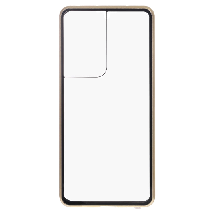 HD Magnetic Metal Tempered Glass Phone Case, For Samsung Galaxy S21 Ultra 5G