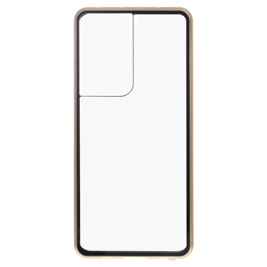 HD Magnetic Metal Tempered Glass Phone Case, For Samsung Galaxy S21 Ultra 5G