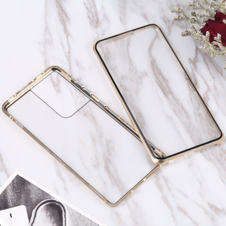 HD Magnetic Metal Tempered Glass Phone Case, For Samsung Galaxy S21 Ultra 5G