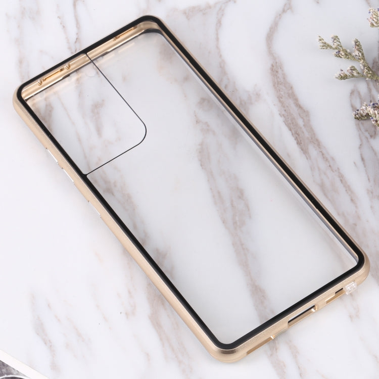 HD Magnetic Metal Tempered Glass Phone Case, For Samsung Galaxy S21 Ultra 5G