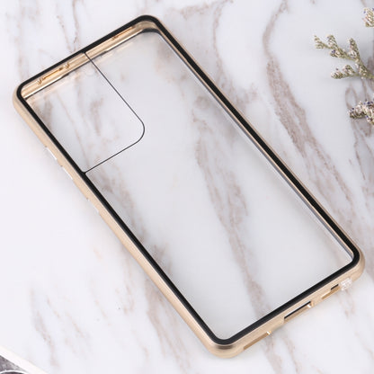 HD Magnetic Metal Tempered Glass Phone Case, For Samsung Galaxy S21 Ultra 5G