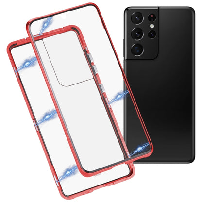 HD Magnetic Metal Tempered Glass Phone Case, For Samsung Galaxy S21 Ultra 5G
