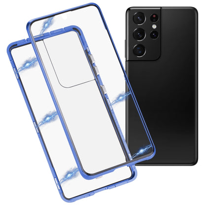 HD Magnetic Metal Tempered Glass Phone Case, For Samsung Galaxy S21 Ultra 5G