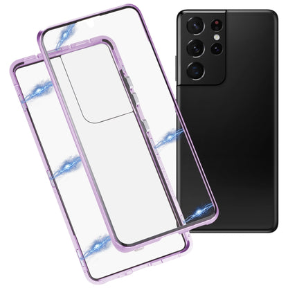 HD Magnetic Metal Tempered Glass Phone Case, For Samsung Galaxy S21 Ultra 5G