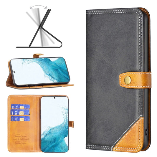 Color Matching Double Sewing Thread Leather Phone Case, For Samsung Galaxy S22 5G, For Samsung Galaxy S22+ 5G, For Samsung Galaxy S22 Ultra 5G, For Samsung Galaxy S21 5G, For Samsung Galaxy S21+ 5G, For Samsung Galaxy S21 Ultra 5G                      ...