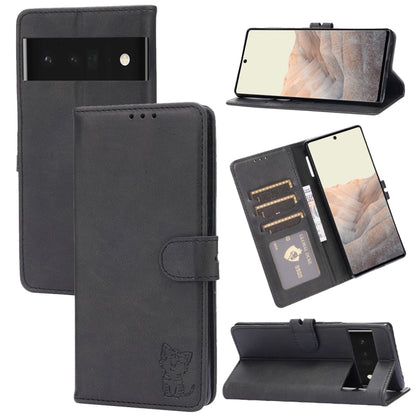 Embossed Happy Cat Pattern Leather Phone Case, For Google Pixel 6a, For Google Pixel 7 5G, For Google Pixel 7 Pro 5G, For Xiaomi Redmi 10A, For Xiaomi Redmi Note 11 4G Global/11S, For Xiaomi Redmi Note 11 Pro Global, For Samsung Galaxy A23 4G          ...