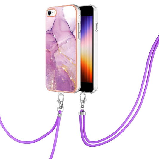 Electroplating Marble Pattern TPU Phone Case with Lanyard, For iPhone SE 2022 / SE 2020 / 8 / 7, For Motorola Moto G Stylus 2022, For Nokia G20 / G10, For Nokia G21 / G11, For Samsung Galaxy A23 5G / 4G, For Samsung Galaxy A13 4G