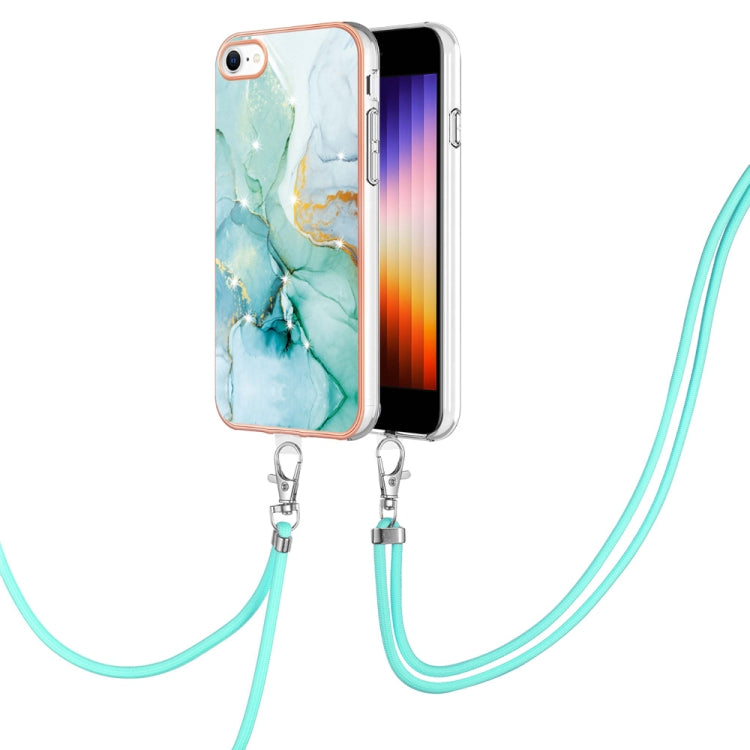 Electroplating Marble Pattern TPU Phone Case with Lanyard, For iPhone SE 2022 / SE 2020 / 8 / 7, For Motorola Moto G Stylus 2022, For Nokia G20 / G10, For Nokia G21 / G11, For Samsung Galaxy A23 5G / 4G, For Samsung Galaxy A13 4G                       ...