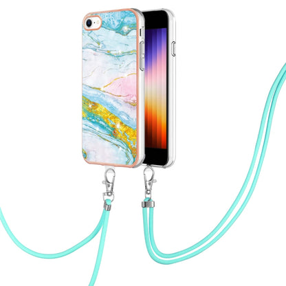 Electroplating Marble Pattern TPU Phone Case with Lanyard, For iPhone SE 2022 / SE 2020 / 8 / 7, For Motorola Moto G Stylus 2022, For Nokia G20 / G10, For Nokia G21 / G11, For Samsung Galaxy A23 5G / 4G, For Samsung Galaxy A13 4G                       ...