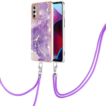 Electroplating Marble Pattern TPU Phone Case with Lanyard, For iPhone SE 2022 / SE 2020 / 8 / 7, For Motorola Moto G Stylus 2022, For Nokia G20 / G10, For Nokia G21 / G11, For Samsung Galaxy A23 5G / 4G, For Samsung Galaxy A13 4G                       ...