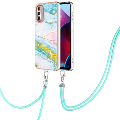 Electroplating Marble Pattern TPU Phone Case with Lanyard, For iPhone SE 2022 / SE 2020 / 8 / 7, For Motorola Moto G Stylus 2022, For Nokia G20 / G10, For Nokia G21 / G11, For Samsung Galaxy A23 5G / 4G, For Samsung Galaxy A13 4G                       ...