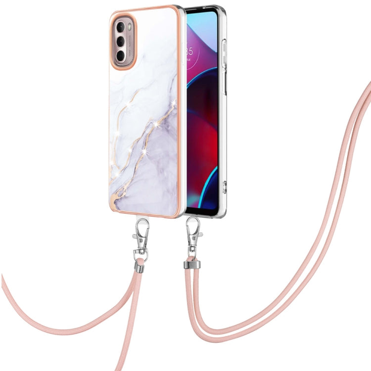 Electroplating Marble Pattern TPU Phone Case with Lanyard, For iPhone SE 2022 / SE 2020 / 8 / 7, For Motorola Moto G Stylus 2022, For Nokia G20 / G10, For Nokia G21 / G11, For Samsung Galaxy A23 5G / 4G, For Samsung Galaxy A13 4G                       ...