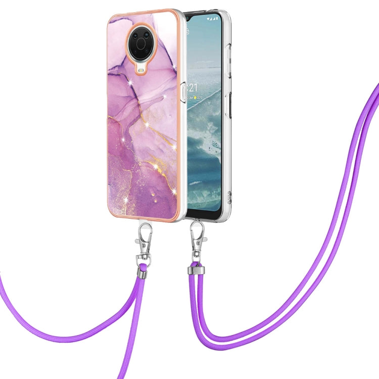 Electroplating Marble Pattern TPU Phone Case with Lanyard, For iPhone SE 2022 / SE 2020 / 8 / 7, For Motorola Moto G Stylus 2022, For Nokia G20 / G10, For Nokia G21 / G11, For Samsung Galaxy A23 5G / 4G, For Samsung Galaxy A13 4G                       ...