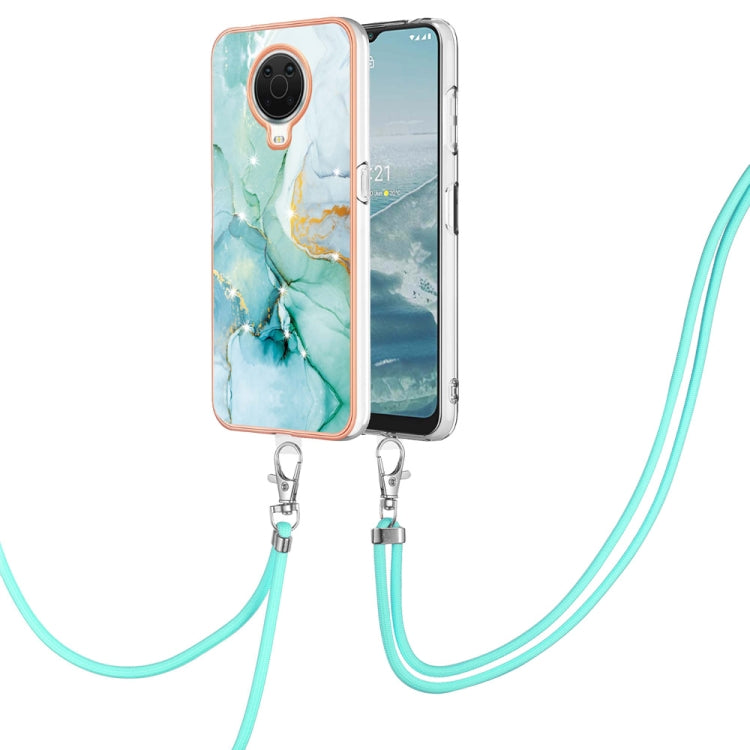 Electroplating Marble Pattern TPU Phone Case with Lanyard, For iPhone SE 2022 / SE 2020 / 8 / 7, For Motorola Moto G Stylus 2022, For Nokia G20 / G10, For Nokia G21 / G11, For Samsung Galaxy A23 5G / 4G, For Samsung Galaxy A13 4G                       ...