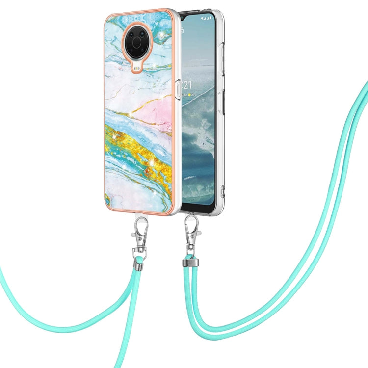 Electroplating Marble Pattern TPU Phone Case with Lanyard, For iPhone SE 2022 / SE 2020 / 8 / 7, For Motorola Moto G Stylus 2022, For Nokia G20 / G10, For Nokia G21 / G11, For Samsung Galaxy A23 5G / 4G, For Samsung Galaxy A13 4G                       ...
