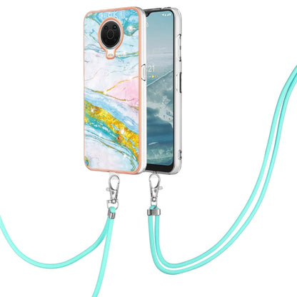 Electroplating Marble Pattern TPU Phone Case with Lanyard, For iPhone SE 2022 / SE 2020 / 8 / 7, For Motorola Moto G Stylus 2022, For Nokia G20 / G10, For Nokia G21 / G11, For Samsung Galaxy A23 5G / 4G, For Samsung Galaxy A13 4G                       ...