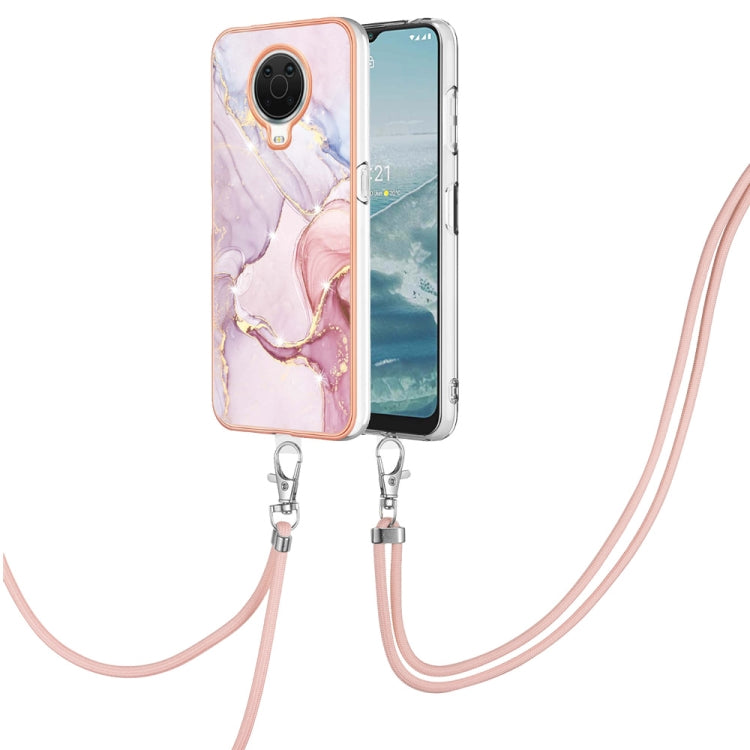 Electroplating Marble Pattern TPU Phone Case with Lanyard, For iPhone SE 2022 / SE 2020 / 8 / 7, For Motorola Moto G Stylus 2022, For Nokia G20 / G10, For Nokia G21 / G11, For Samsung Galaxy A23 5G / 4G, For Samsung Galaxy A13 4G                       ...