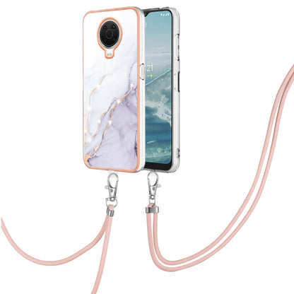 Electroplating Marble Pattern TPU Phone Case with Lanyard, For iPhone SE 2022 / SE 2020 / 8 / 7, For Motorola Moto G Stylus 2022, For Nokia G20 / G10, For Nokia G21 / G11, For Samsung Galaxy A23 5G / 4G, For Samsung Galaxy A13 4G                       ...