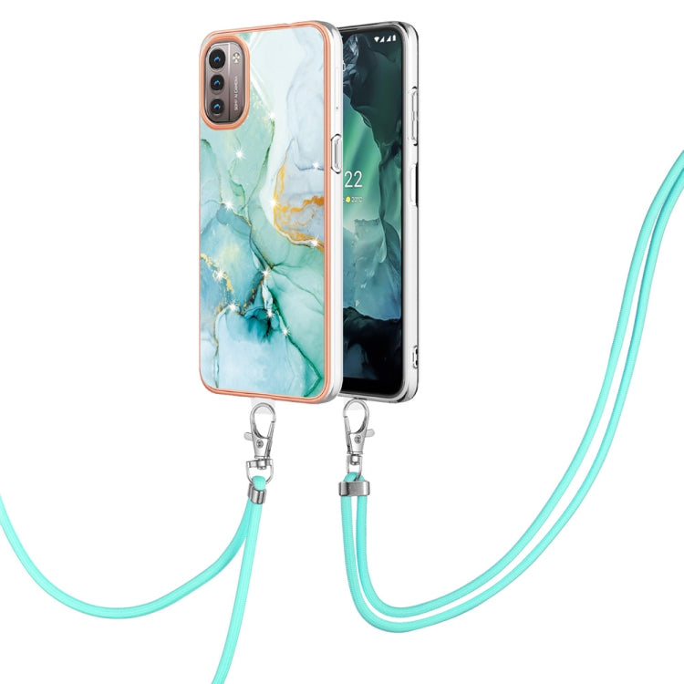 Electroplating Marble Pattern TPU Phone Case with Lanyard, For iPhone SE 2022 / SE 2020 / 8 / 7, For Motorola Moto G Stylus 2022, For Nokia G20 / G10, For Nokia G21 / G11, For Samsung Galaxy A23 5G / 4G, For Samsung Galaxy A13 4G                       ...