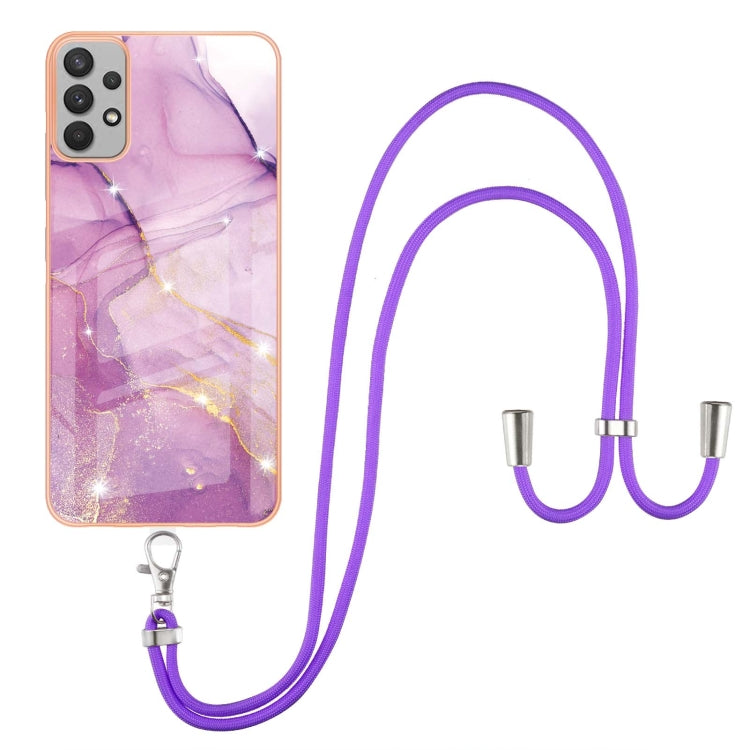 Electroplating Marble Pattern TPU Phone Case with Lanyard, For iPhone SE 2022 / SE 2020 / 8 / 7, For Motorola Moto G Stylus 2022, For Nokia G20 / G10, For Nokia G21 / G11, For Samsung Galaxy A23 5G / 4G, For Samsung Galaxy A13 4G                       ...
