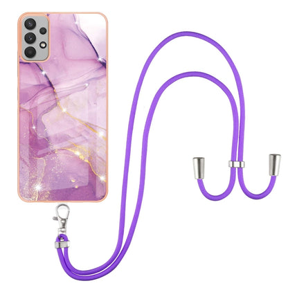Electroplating Marble Pattern TPU Phone Case with Lanyard, For iPhone SE 2022 / SE 2020 / 8 / 7, For Motorola Moto G Stylus 2022, For Nokia G20 / G10, For Nokia G21 / G11, For Samsung Galaxy A23 5G / 4G, For Samsung Galaxy A13 4G                       ...