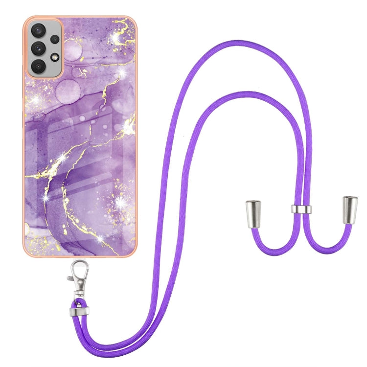 Electroplating Marble Pattern TPU Phone Case with Lanyard, For iPhone SE 2022 / SE 2020 / 8 / 7, For Motorola Moto G Stylus 2022, For Nokia G20 / G10, For Nokia G21 / G11, For Samsung Galaxy A23 5G / 4G, For Samsung Galaxy A13 4G                       ...