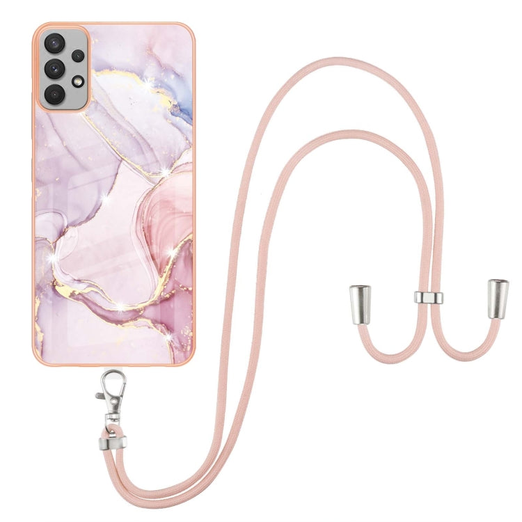 Electroplating Marble Pattern TPU Phone Case with Lanyard, For iPhone SE 2022 / SE 2020 / 8 / 7, For Motorola Moto G Stylus 2022, For Nokia G20 / G10, For Nokia G21 / G11, For Samsung Galaxy A23 5G / 4G, For Samsung Galaxy A13 4G                       ...