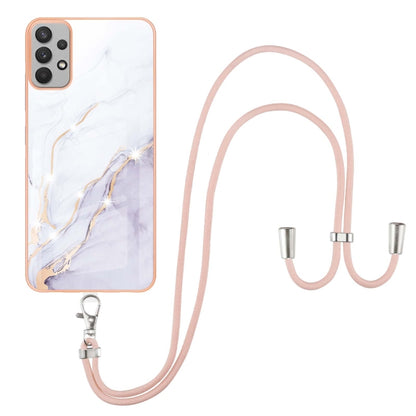 Electroplating Marble Pattern TPU Phone Case with Lanyard, For iPhone SE 2022 / SE 2020 / 8 / 7, For Motorola Moto G Stylus 2022, For Nokia G20 / G10, For Nokia G21 / G11, For Samsung Galaxy A23 5G / 4G, For Samsung Galaxy A13 4G                       ...