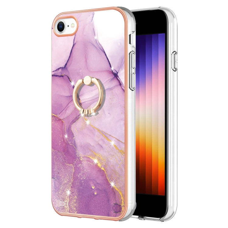 Electroplating Marble Pattern TPU Phone Case with Ring, For iPhone SE 2022 / SE 2020 / 8 / 7, For Motorola Moto G Stylus 2022, For Nokia G20 / G10, For Nokia G21 / G11, For Xiaomi 11T / 11T Pro, For Xiaomi Redmi 10, For Samsung Galaxy A23 5G / 4G      ...