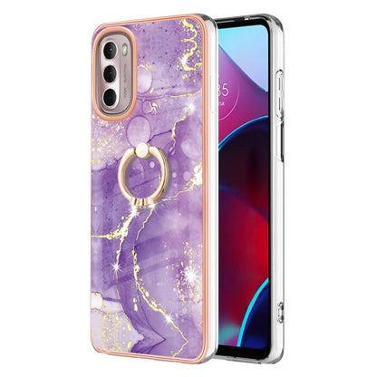 Electroplating Marble Pattern TPU Phone Case with Ring, For iPhone SE 2022 / SE 2020 / 8 / 7, For Motorola Moto G Stylus 2022, For Nokia G20 / G10, For Nokia G21 / G11, For Xiaomi 11T / 11T Pro, For Xiaomi Redmi 10, For Samsung Galaxy A23 5G / 4G      ...