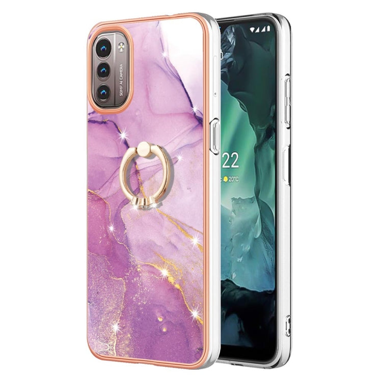 Electroplating Marble Pattern TPU Phone Case with Ring, For iPhone SE 2022 / SE 2020 / 8 / 7, For Motorola Moto G Stylus 2022, For Nokia G20 / G10, For Nokia G21 / G11, For Xiaomi 11T / 11T Pro, For Xiaomi Redmi 10, For Samsung Galaxy A23 5G / 4G      ...