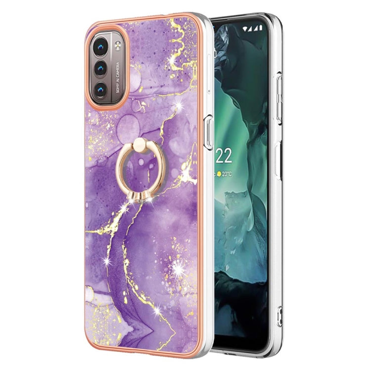 Electroplating Marble Pattern TPU Phone Case with Ring, For iPhone SE 2022 / SE 2020 / 8 / 7, For Motorola Moto G Stylus 2022, For Nokia G20 / G10, For Nokia G21 / G11, For Xiaomi 11T / 11T Pro, For Xiaomi Redmi 10, For Samsung Galaxy A23 5G / 4G      ...