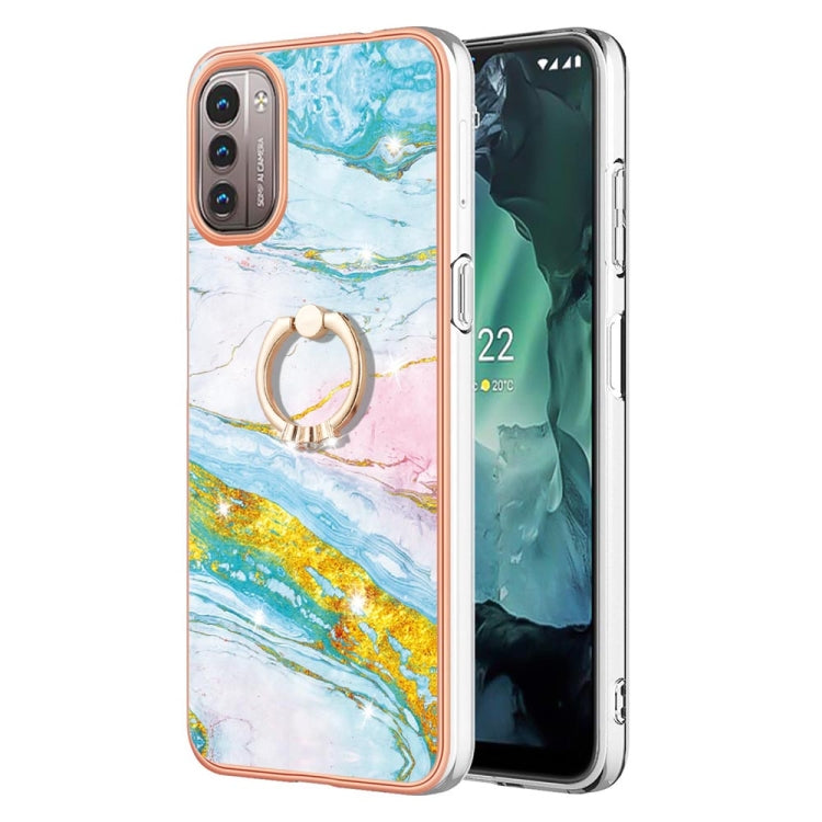 Electroplating Marble Pattern TPU Phone Case with Ring, For iPhone SE 2022 / SE 2020 / 8 / 7, For Motorola Moto G Stylus 2022, For Nokia G20 / G10, For Nokia G21 / G11, For Xiaomi 11T / 11T Pro, For Xiaomi Redmi 10, For Samsung Galaxy A23 5G / 4G      ...