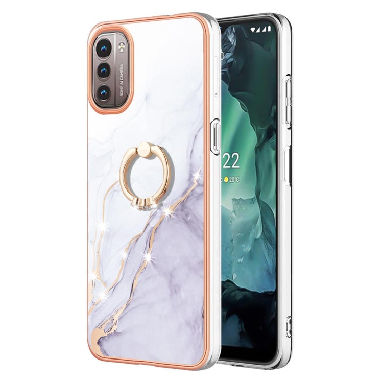 Electroplating Marble Pattern TPU Phone Case with Ring, For iPhone SE 2022 / SE 2020 / 8 / 7, For Motorola Moto G Stylus 2022, For Nokia G20 / G10, For Nokia G21 / G11, For Xiaomi 11T / 11T Pro, For Xiaomi Redmi 10, For Samsung Galaxy A23 5G / 4G      ...