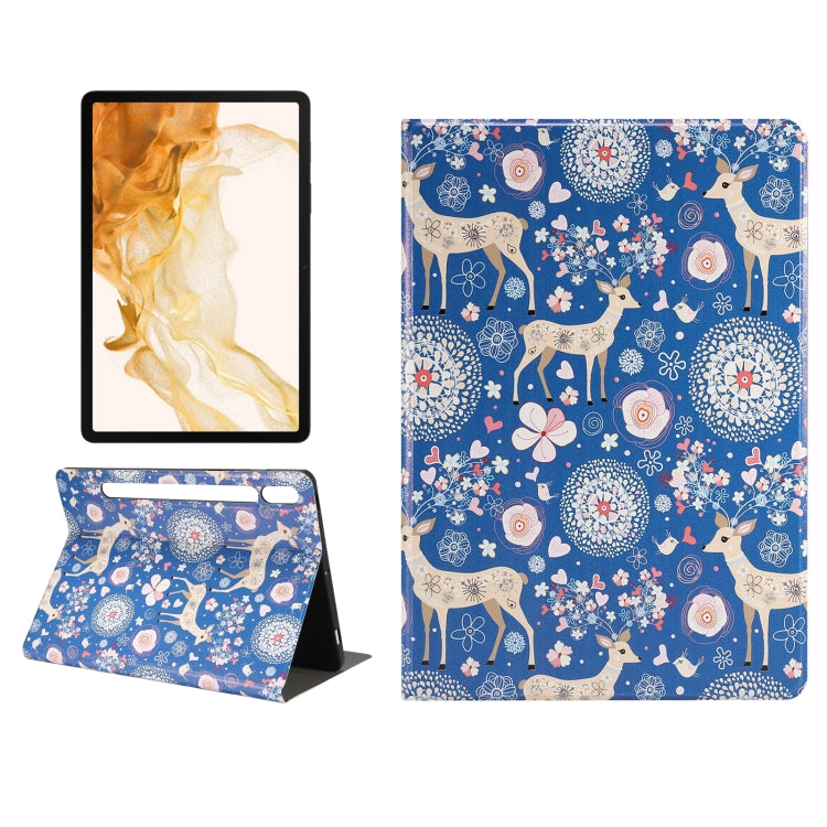 Painted Voltage Pen Slot Tablet Smart Case, For Samsung Galaxy Tab S8 / Tab S7