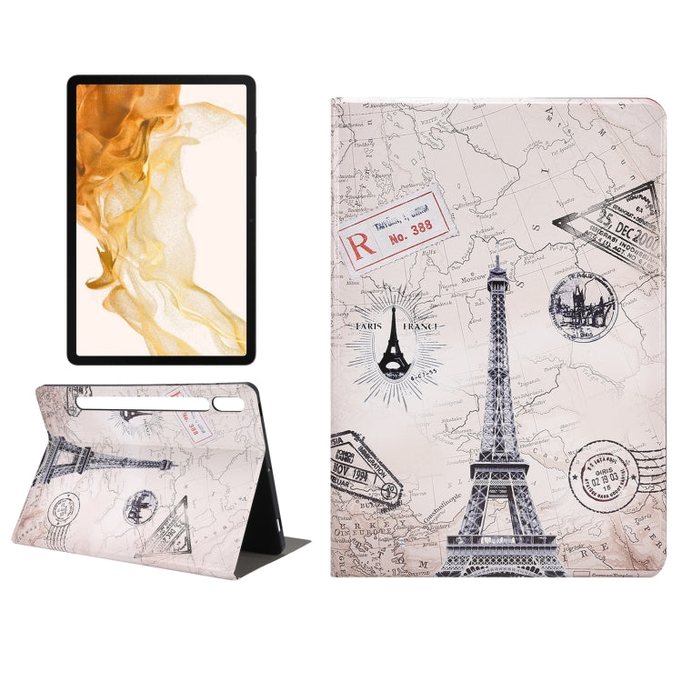 Painted Voltage Pen Slot Tablet Smart Case, For Samsung Galaxy Tab S8 / Tab S7